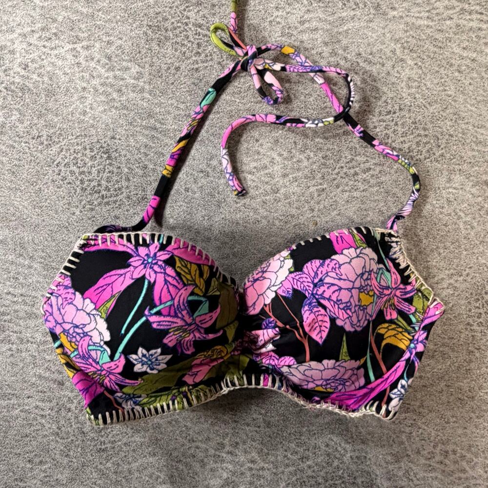 Victorias Secret Floral Halter Bomb Bikini Top